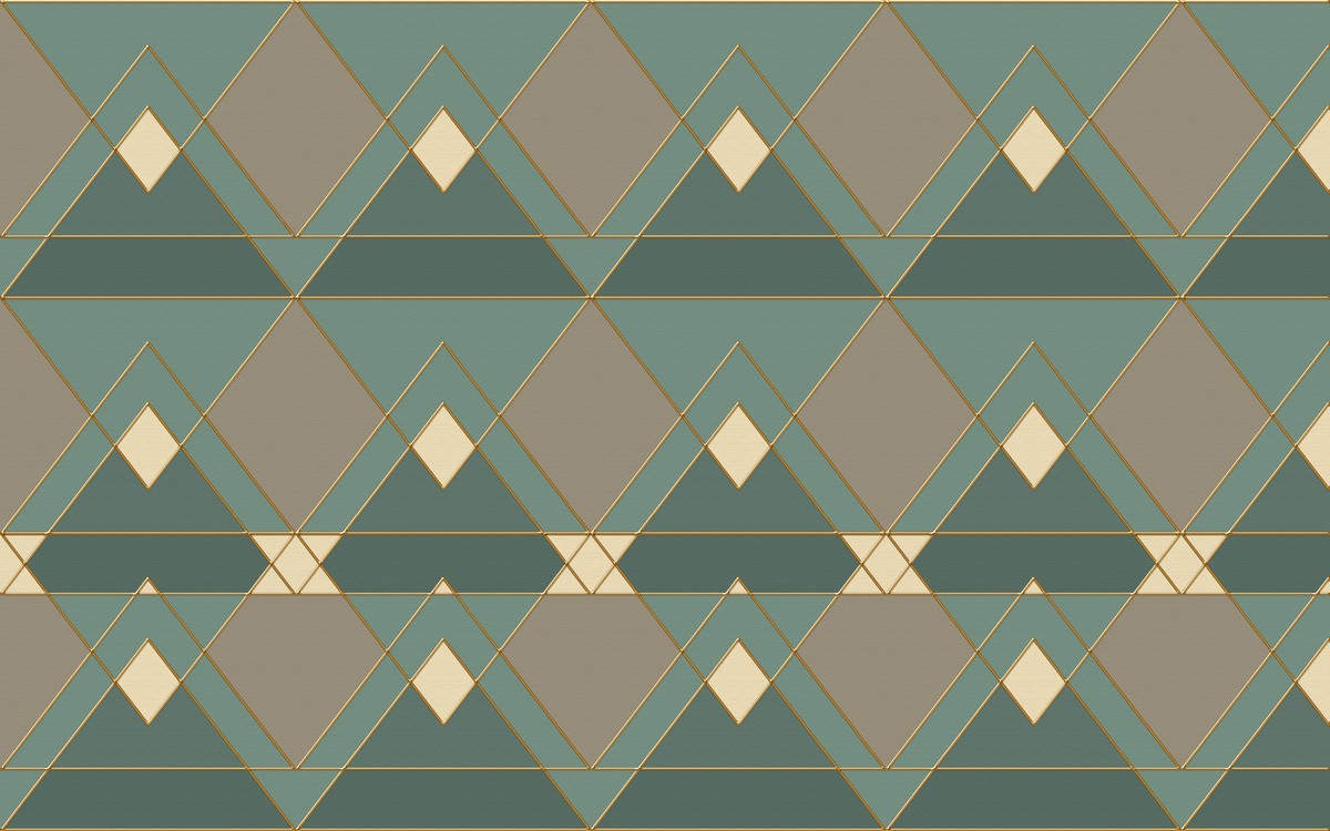 Фреска Объемные ромбы